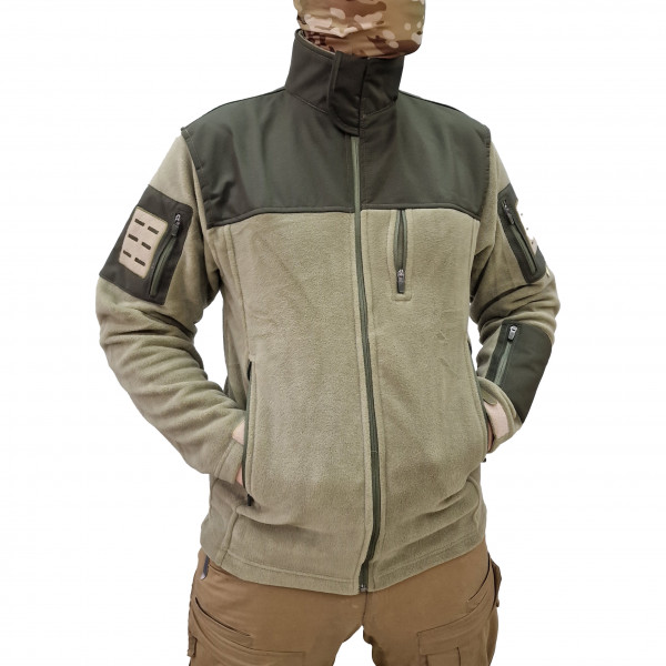 Кофта флісофа Soldier Outdoor з захистом від дождя (Олива)